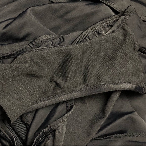 Studio Works One Piece Swimsuit Skirted Black Yellow Red Purple Approx Size 16 - Picture 7 of 8